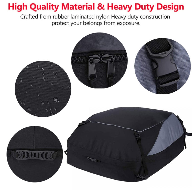 600D Oxford Cloth Car Luggage Bag Outdoor SUV Foldable Roof Bag, Size: S: 105 × 90 × 45cm(Black+Gray) - In Car by buy2fix | Online Shopping UK | buy2fix