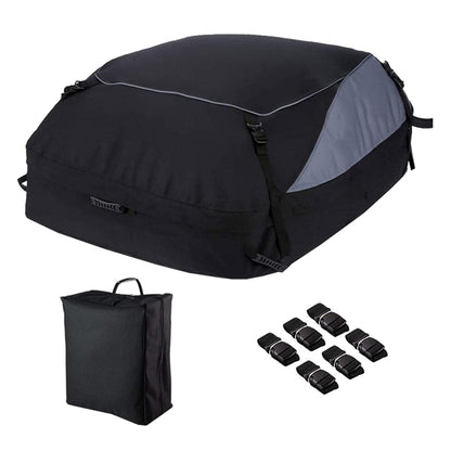 600D Oxford Cloth Car Luggage Bag Outdoor SUV Foldable Roof Bag, Size: L: 160 x 110 x 45cm(Black+Gray) - In Car by buy2fix | Online Shopping UK | buy2fix