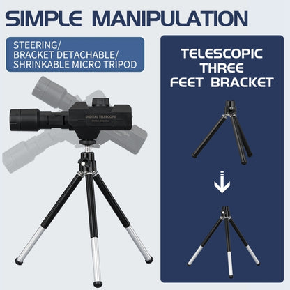 W007 WIFI Digital Telescope 70X Wireless Motion Detection Monitor Monocular With Metal Tripod - Monocular Binoculars by buy2fix | Online Shopping UK | buy2fix