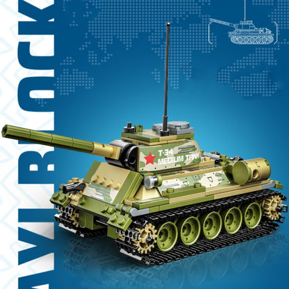 22008 T-34 CAYI Tank Model Assembled Puzzle Building Blocks Children Toys - Building Blocks by CAYI | Online Shopping UK | buy2fix