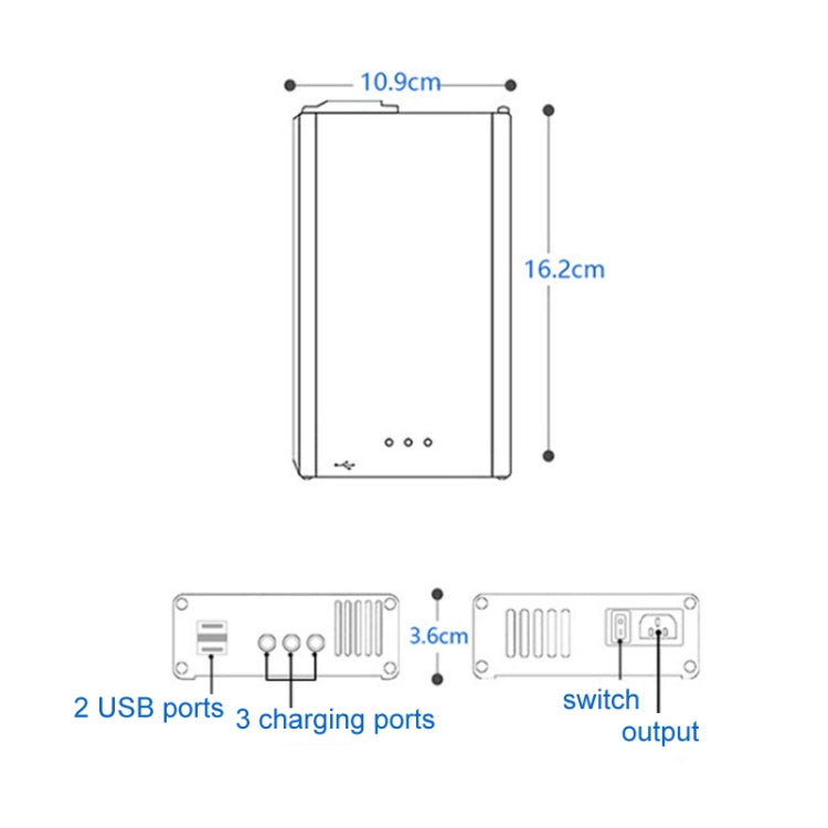 for DJI Mavic 3 YX 1 to 5 Charger With Switch(US Plug) - DJI & GoPro Accessories by buy2fix | Online Shopping UK | buy2fix