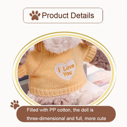 Cute Dressing Teddy Plush Toys Decorative Gift Plush Doll, Color: Yellow Sweater - Soft Toys by buy2fix | Online Shopping UK | buy2fix