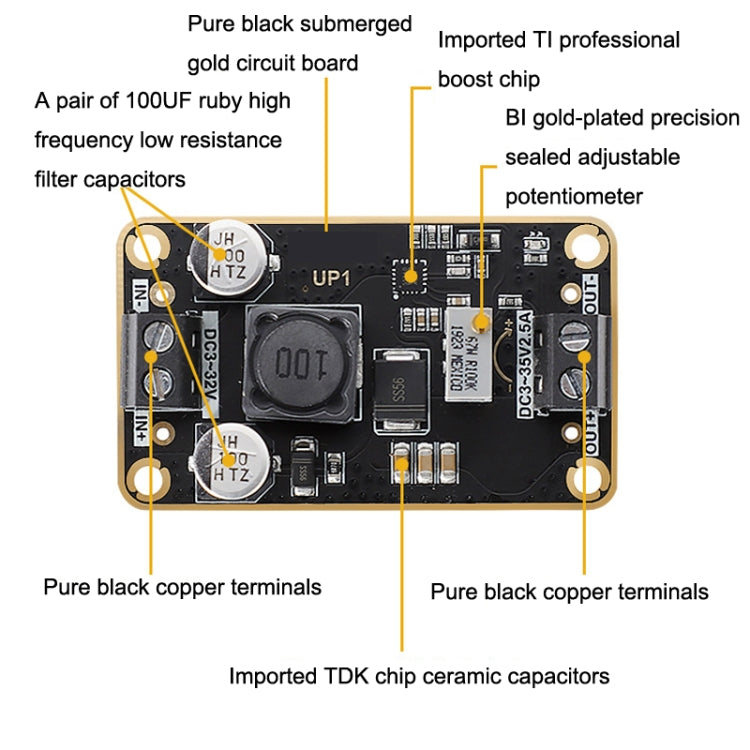 DC-DC Adjustable Step-Down Power Module 3V-32V To 3-36V 72W Stereotype Board(As Show) - Consumer Electronics by buy2fix | Online Shopping UK | buy2fix