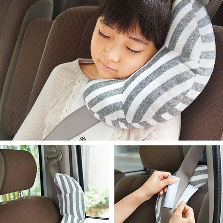 2pcs Children Neck Headrest Comfortable Shoulder Cover Car Neck Guard Pillow(Green Strip) - In Car by buy2fix | Online Shopping UK | buy2fix