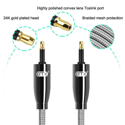 EMK QH4.0 Mini Toslink 3.5mm Interface SPDIF Audio Fiber Optical, Length: 1.5m(Black) -  by EMK | Online Shopping UK | buy2fix