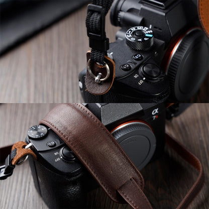 Outdoor Photography Cowhide Leather Camera Shoulder Hanging Neck Winding Strap, Spec: Split Leather (Black) - Camera Strap by buy2fix | Online Shopping UK | buy2fix