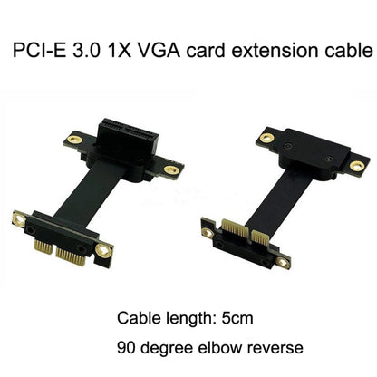 PCI-E 3.0 1X To 1X 90 Degrees Reverse Graphics Card / Wireless Network Card / Conversion Card Extension Cable(Black) -  by buy2fix | Online Shopping UK | buy2fix