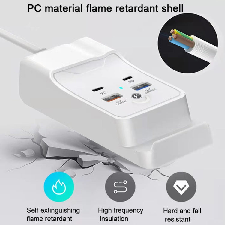 PD 20W Dual USB-C / Type-C + Dual USB 4-Port Fast Charging Hub For Smartphone Tablet USB Plug - Multifunction Charger by buy2fix | Online Shopping UK | buy2fix