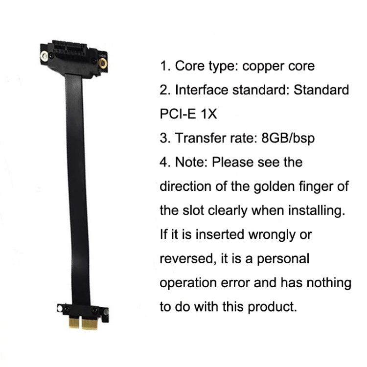 PCI-E 3.0 1X 180-degree Graphics Card Wireless Network Card Adapter Block Extension Cable, Length: 20cm -  by buy2fix | Online Shopping UK | buy2fix