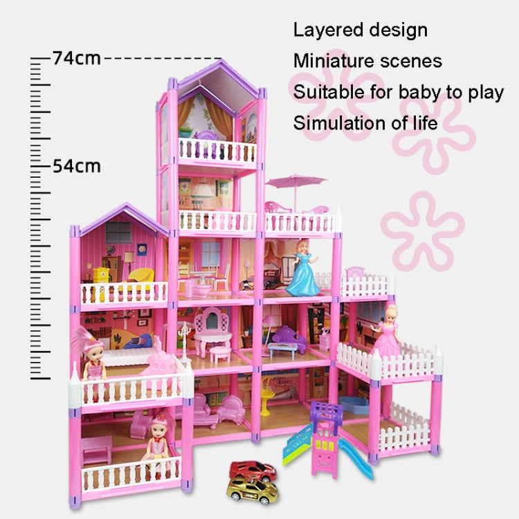 DSJ55-C 220pcs /Set Children Passing Domestic Toy Doll House Princess Castle Set Simulation Disguise House - Pretend Play Toys by buy2fix | Online Shopping UK | buy2fix