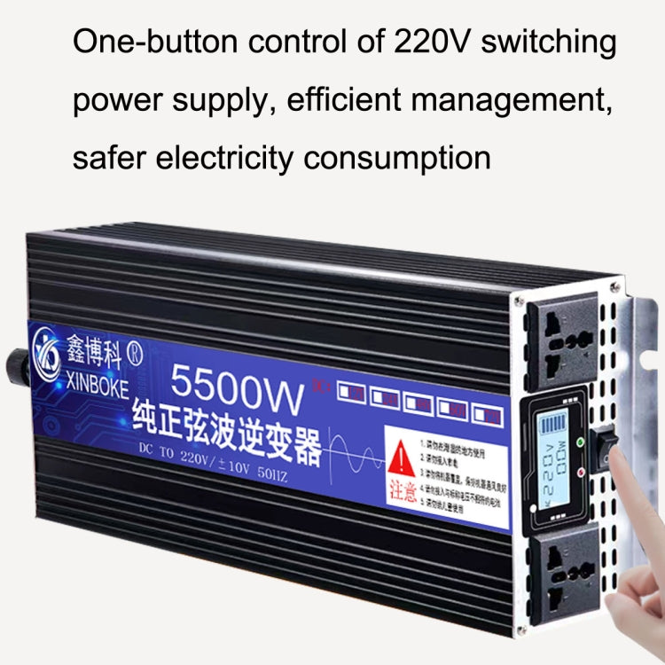 XINBOKE High Power Household Car Sine Wave Inverter 60V 5500W To 220V 2500W(LCD Display) - In Car by XINBOKE | Online Shopping UK | buy2fix
