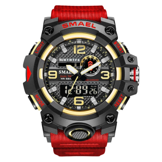 SMAEL 8035 Outdoor Sports Waterproof Dual Display Men Watch(Red) - Sport Watches by SMAEL | Online Shopping UK | buy2fix