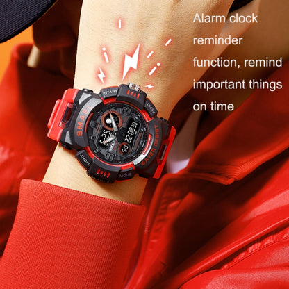 SMAEL 8063 Outdoor Electronic Alarm Sports Watch Double Showed Astronaut Student Watch(Red) - Sport Watches by SMAEL | Online Shopping UK | buy2fix