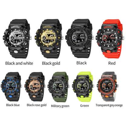 SMAEL 8081 Multifunctional Waterproof Luminous Numeric Digital Dual Display Outdoor Sports Watch(Black Rose Gold) - LED Digital Watches by SMAEL | Online Shopping UK | buy2fix