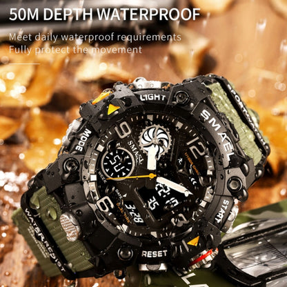 SMAEL 8055 Large Dial Sports Outdoor Waterproof Luminous Multifunctional Electronic Watch(Red) - Sport Watches by SMAEL | Online Shopping UK | buy2fix