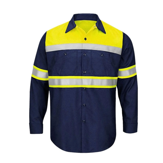 Pure Cotton Long-sleeved Reflective Clothes Overalls Work Clothes, Size: S(Yellow +Blue Top) - Workplace Safety Supplies by buy2fix | Online Shopping UK | buy2fix