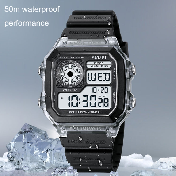 SKMEI 1998 Transparent Shell Ice Sensor Outdoor Sports Waterproof Multi-function Watch(White) - Sport Watches by SKMEI | Online Shopping UK | buy2fix
