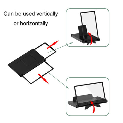 12-Inch Dual-HD Lens Horizontal Vertical Mobile Phone Screen Amplifier(Red) - Screen Magnifier by buy2fix | Online Shopping UK | buy2fix