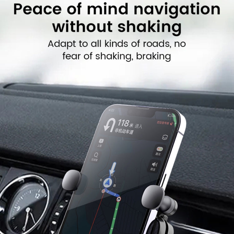 S03 Vehicle Air Outlet Gravity Navigation Mobile Phone Holder, Color: White Spiral Clip - In Car by buy2fix | Online Shopping UK | buy2fix