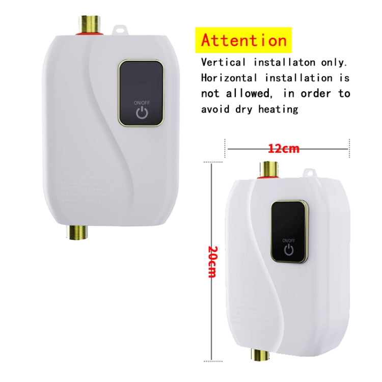 Instant Water Heater Mini Kitchen Quick Heater Household Hand Washing Water Heater UK Plug(White) - Water Heaters & Parts by buy2fix | Online Shopping UK | buy2fix