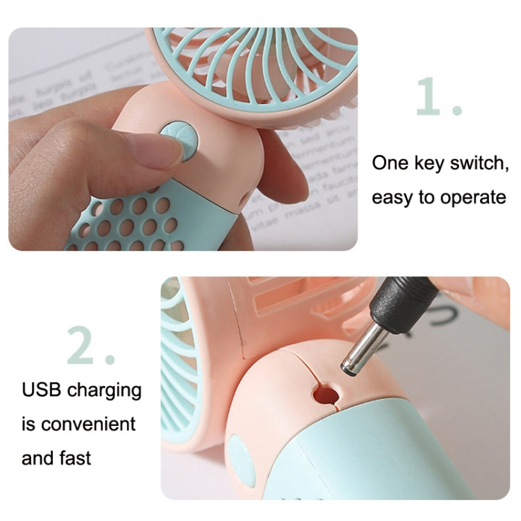 Z8 Handheld Cute Mini USB Fan Portable Dormitory Desktop Fan(Green) - Electric Fans by buy2fix | Online Shopping UK | buy2fix