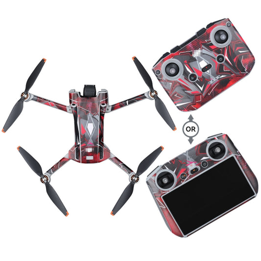 For DJI Mini 3 Pro Remote Control Body Sticker ,Spec: RC-N1 Without Screen(Red Warfare) - Stickers by RCSTQ | Online Shopping UK | buy2fix
