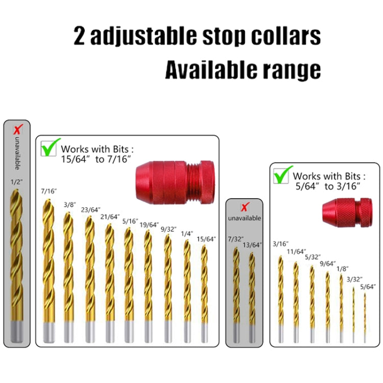 Adjustable Bit Stop Locator Drilling Aid Tool, Model: Type  2-5 - Others by buy2fix | Online Shopping UK | buy2fix