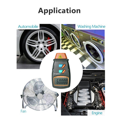 DT2234C+ Handheld Portable Motor Gear Tachometer Laser Tachometer - Tachometers & Anemometer by buy2fix | Online Shopping UK | buy2fix