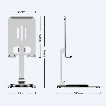 Desktop 360-degree Rotating Foldable Mobile Phone Holder, Color: Carbon Steel White - Desktop Holder by buy2fix | Online Shopping UK | buy2fix