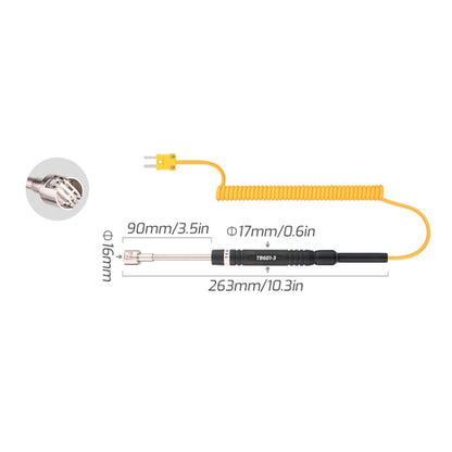 TASI TB601-3 Surface Thermocouple K-Type Probe Use With Thermometer - Thermostat & Thermometer by TASI | Online Shopping UK | buy2fix