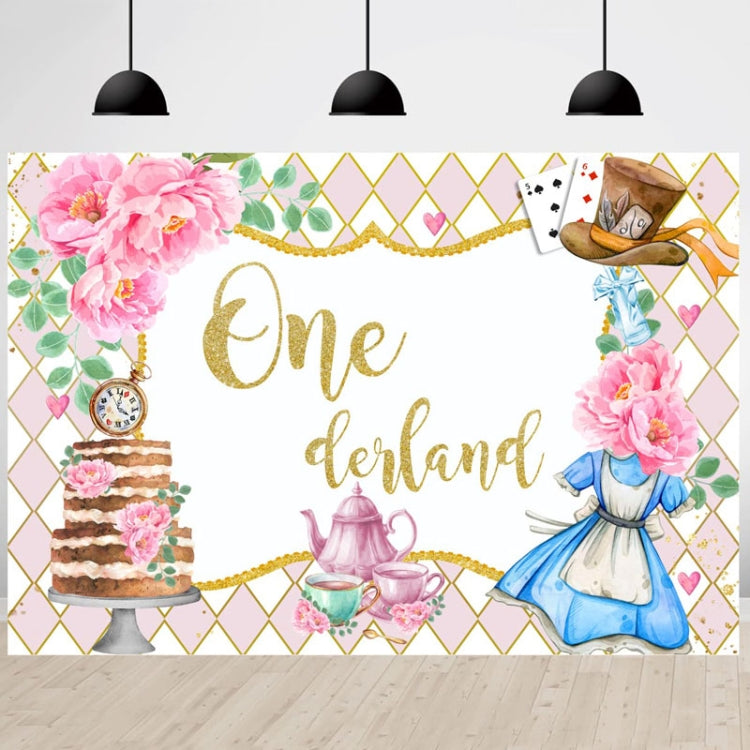 150x100cm Tea Party Tea Cup Teapot Birthday Backdrop Cloth -  by buy2fix | Online Shopping UK | buy2fix