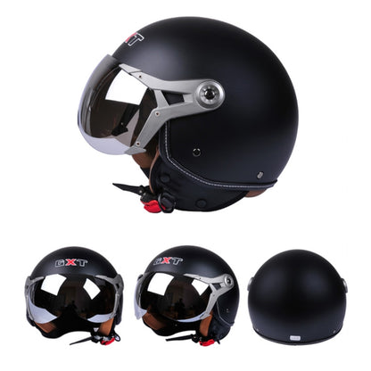 GXT Electric Vehicle Half Cover Helmet Four Seasons Retro Helmet, Size: XL(Matte Black) - Helmets by GXT | Online Shopping UK | buy2fix