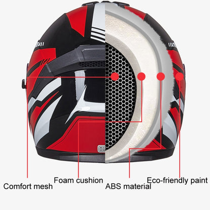 GXT Electric Vehicle Four Seasons Sun Protection & Windshield Double Lens Helmet, Size: XL(Bright Black Gray) - Helmets by GXT | Online Shopping UK | buy2fix