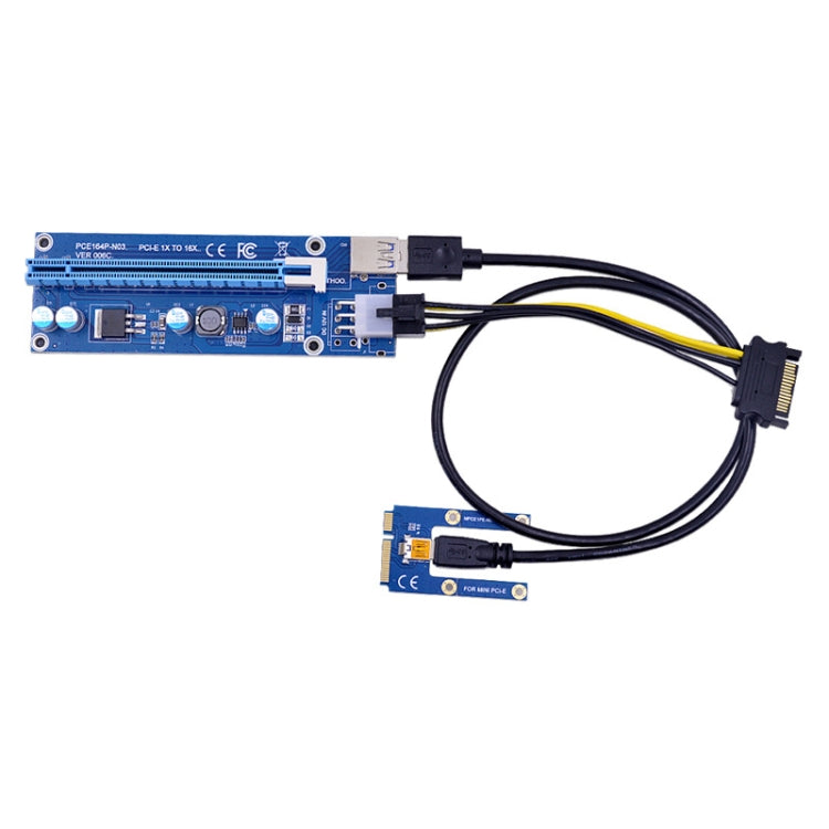 PCE164P-N03 VER006C Mini PCI-E 1X To 16X Riser For Laptop External Image Card, Spec: Blackboard 4pin - Add-on Cards by buy2fix | Online Shopping UK | buy2fix