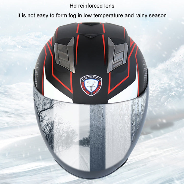 KUQIBAO Motorcycle Smart Bluetooth Sun Protection Double Lens Safety Helmet, Size: M(Matte Black) - Helmets by KUQIBAO | Online Shopping UK | buy2fix