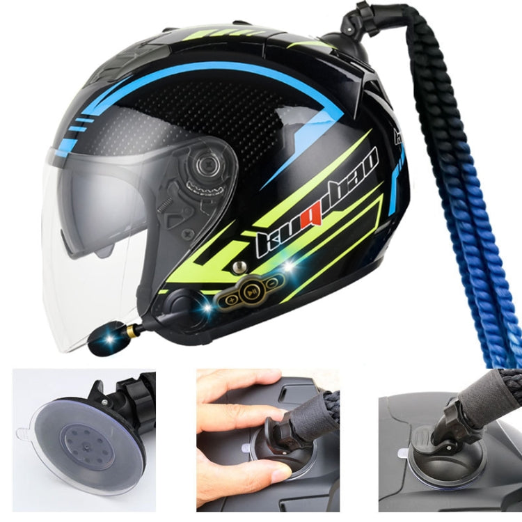 KUQIBAO Motorcycle Bluetooth Headset Double Lens Helmet With Braid, Size: M(Bright Black) - Helmets by KUQIBAO | Online Shopping UK | buy2fix