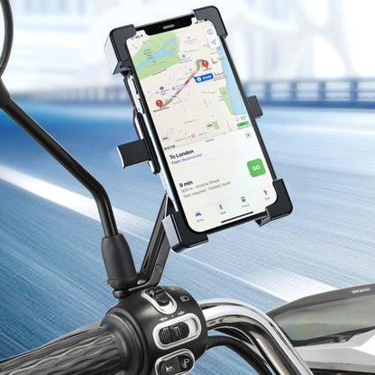 Shockproof Motorcycle Mobile Phone Holder Outdoor Bike Navigation Holder, Model: Rearview Mirror - Holder by buy2fix | Online Shopping UK | buy2fix