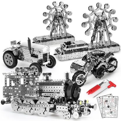 Mechanical Ferris Wheel High Difficulty Building Block Adults Handmade Assembly Power Strip Linkage Mechanical Toy Metal Assembly Model - Building Blocks by buy2fix | Online Shopping UK | buy2fix