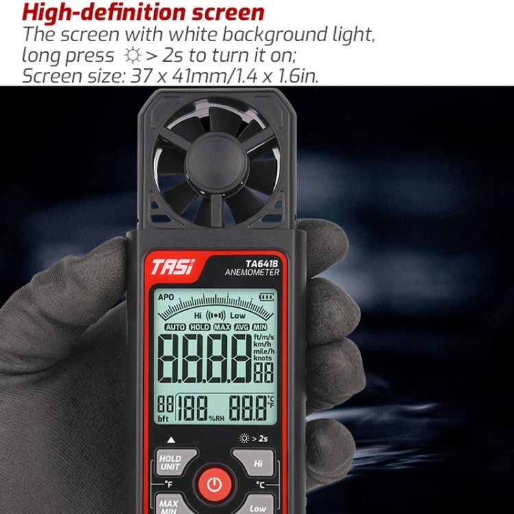 TASI TA641A High Precision Wind Speed Instrument Wind Volume Tester Handheld Wind Speed Meter - Tachometers & Anemometer by TASI | Online Shopping UK | buy2fix