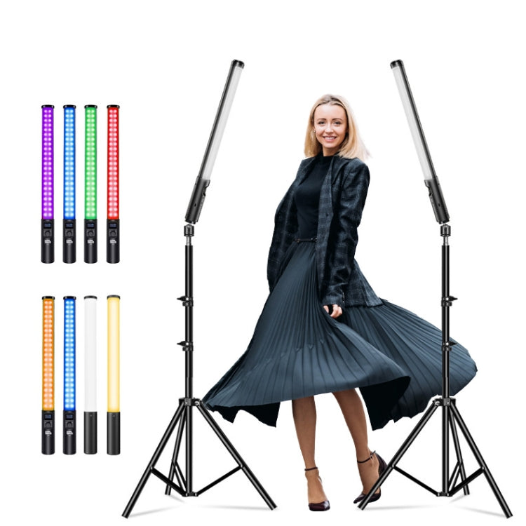 Pixel S24 RGB Fill Light Rod Handheld Portable Color Icelet Outdoor Videos Live Broadcast Studio Camera Stick Lamp(Standard Set+UK Plug Adapter) -  by Pixel | Online Shopping UK | buy2fix