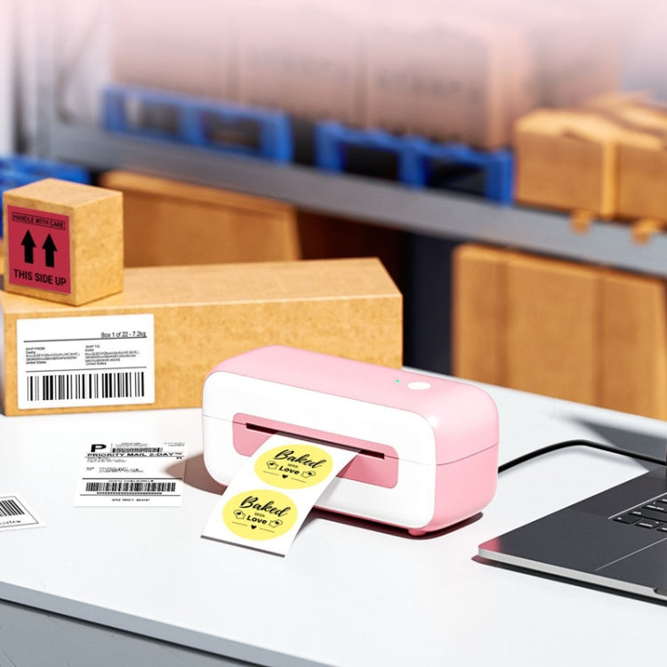 Phomemo PM246S Address Label Printer Thermal Paper Express E-Manifest Printer, Size: US(Pink) - Printer by Phomemo | Online Shopping UK | buy2fix