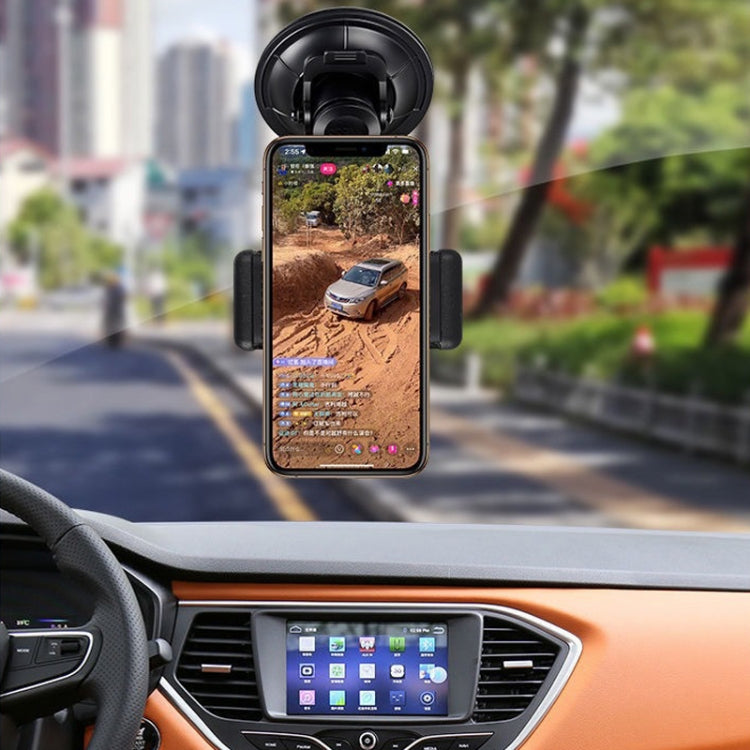 Car Suction Cup Mobile Phone Navigation Live Broadcast Shooting Bracket, Specification: With Bluetooth - Car Holders by buy2fix | Online Shopping UK | buy2fix