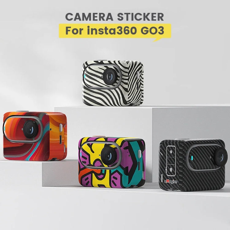 For Insta360 GO 3 / GO 3S AMagisn Body Sticker Protective Film Action Camera Accessories, Style: Carbon Fiber - Protective Film & Stickers by aMagisn | Online Shopping UK | buy2fix