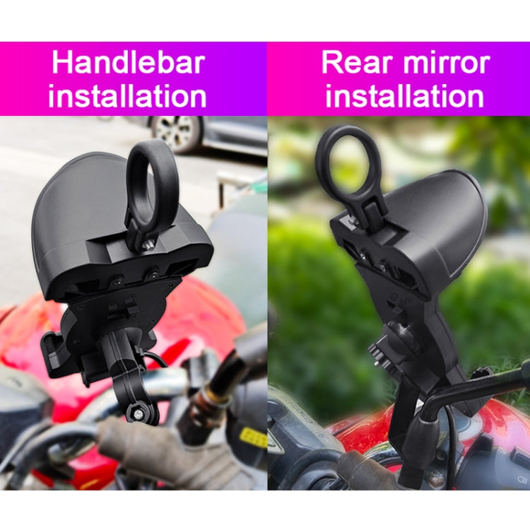 Motorcycle Sunshade Rainproof Mobile Phone Holder, Shape: Charging Handlebar Holder 18W (QC3.0) - Holder by buy2fix | Online Shopping UK | buy2fix