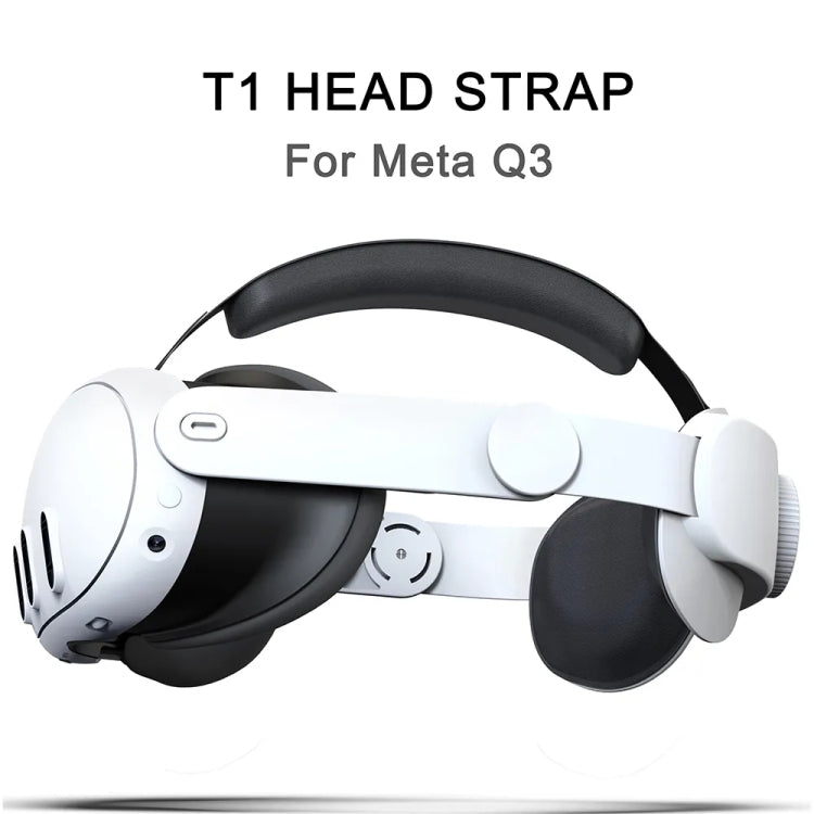 For Oculus/Meta Quest 3 VR Adjustable Elite Headset Head Strap(Black) - VR Accessories by buy2fix | Online Shopping UK | buy2fix