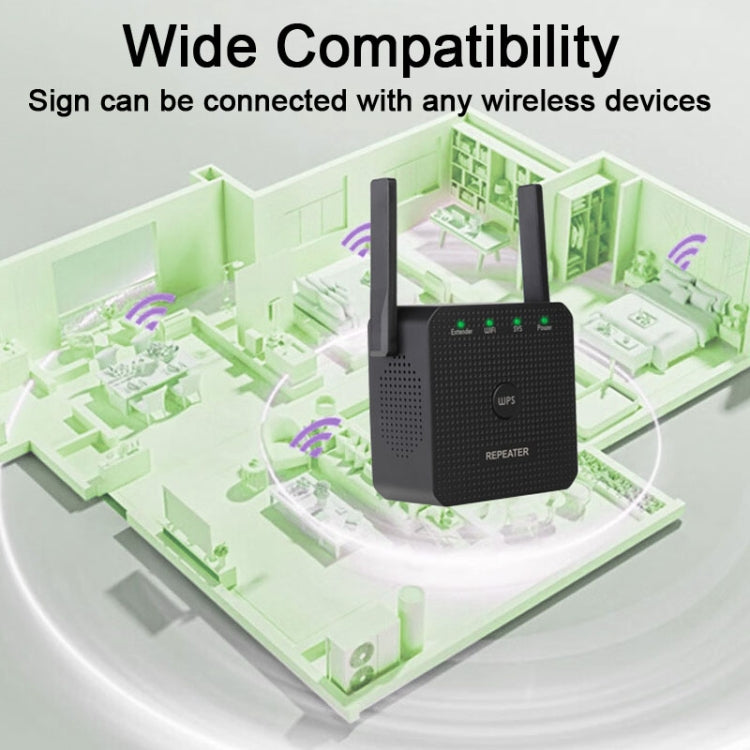 2.4G 300M Wifi Repeater Wifi Extender Wifi Amplifier With 1 LAN Port EU Plug - Broadband Amplifiers by buy2fix | Online Shopping UK | buy2fix