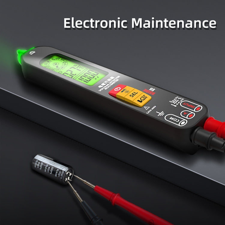 BSIDE S6 Smart Digital Multimeter Current Test Pen Capacitance Temperature Voltage Detector(Charging Model) - Digital Multimeter by BSIDE | Online Shopping UK | buy2fix