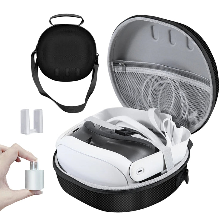For Meta Quest 3 VR Glasses JYS Storage Bag Anti-Fall Anti-Scratch Carrying Bag(Black) - VR Accessories by JYS | Online Shopping UK | buy2fix