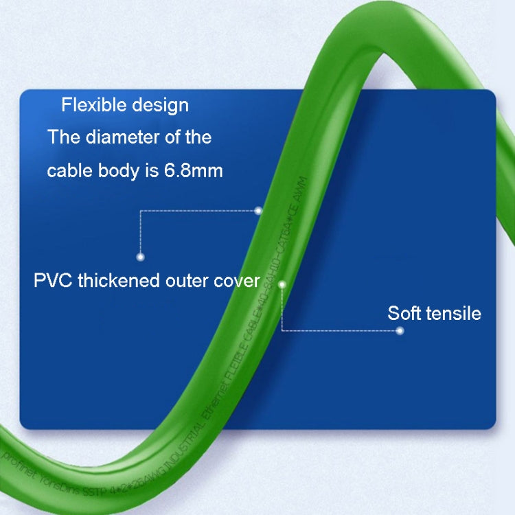 12m CAT6 Double Shielded Gigabit Industrial Cable Vibration-Resistant And Highly Flexible Drag Chain Cable - Lan Cable and Tools by buy2fix | Online Shopping UK | buy2fix