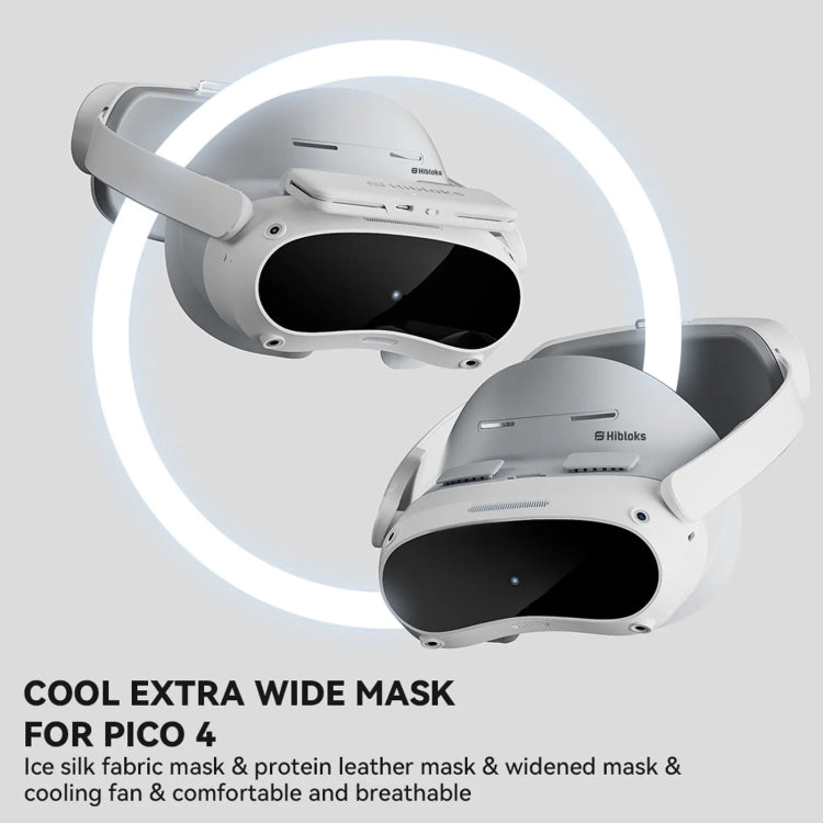 For PICO 4 Hibloks VR Glasses Face Cushion Protector Pad With Fan, Spec: 2pcs Ice Silk - VR Accessories by Hibloks | Online Shopping UK | buy2fix